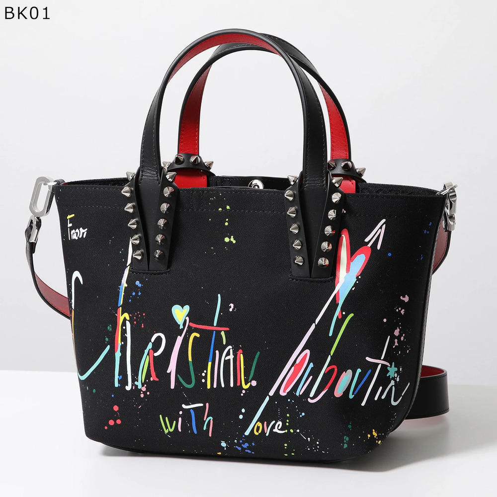 Christian Louboutin CABATA handbag canvas leather shoulder bag two